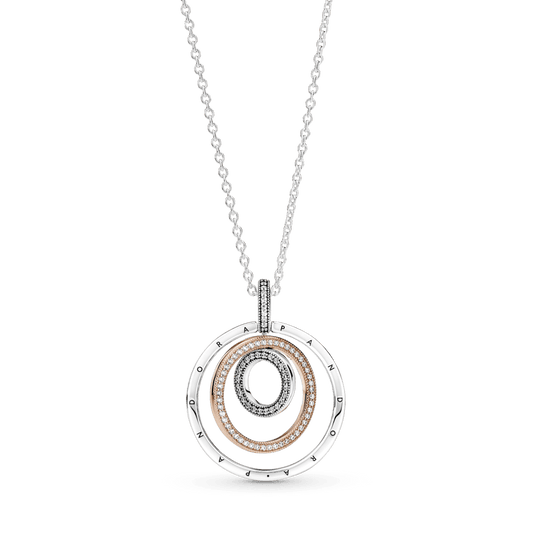 Dviejų spalvų apskritimų pakabukas ir vėrinys - Pandora LT