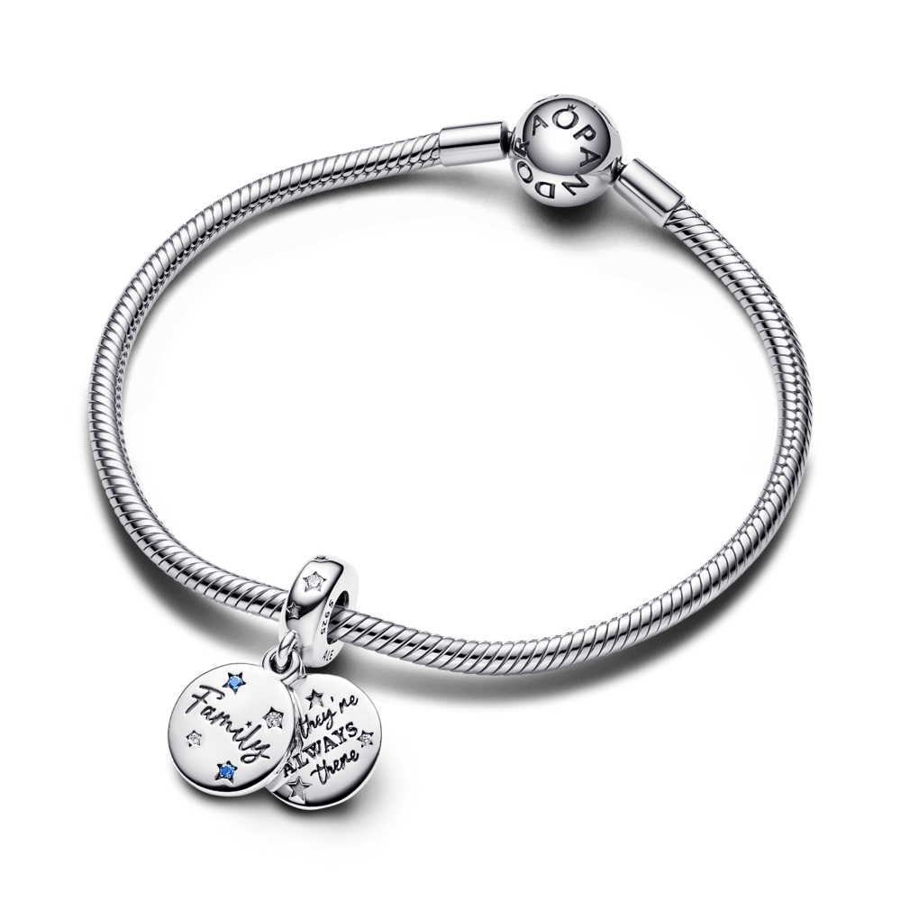 Dvigubas Šeimos Meilės Kabantis Karoliukas - Pandora Lietuva