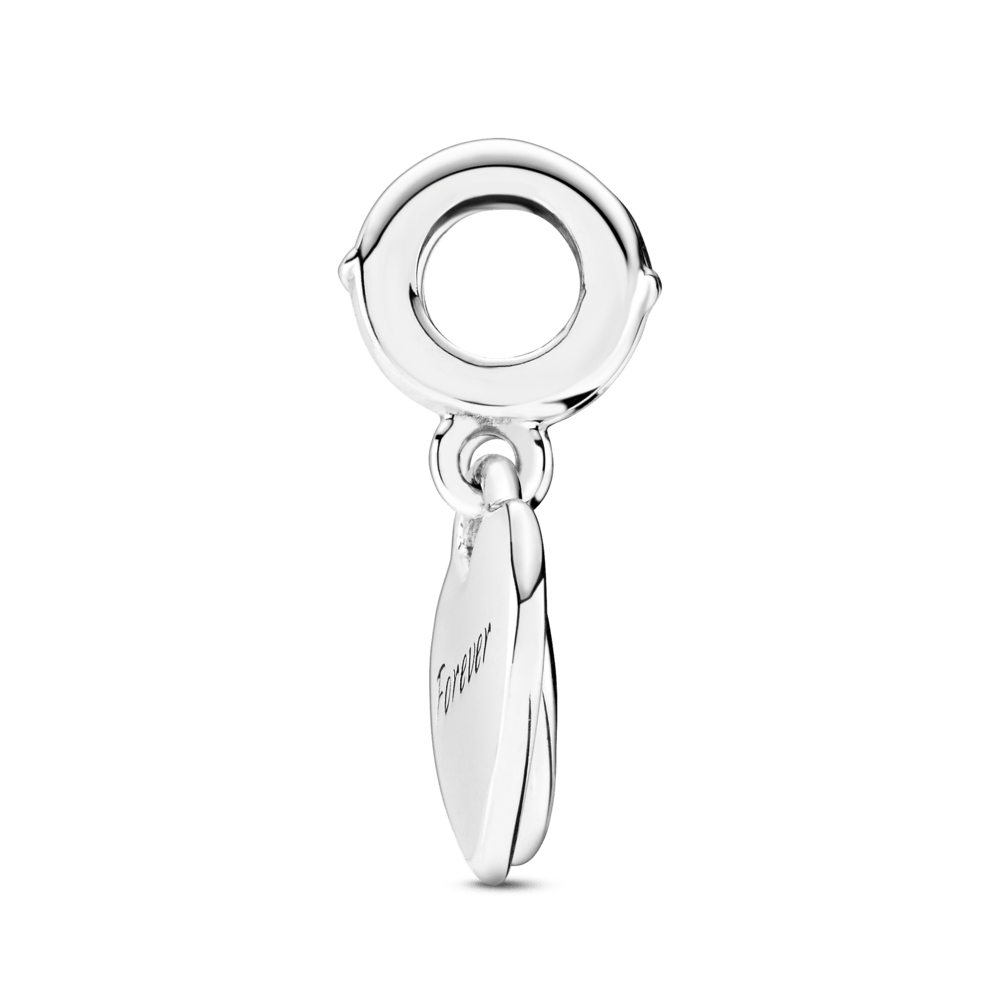 Dvigubas širdies formos kabantis karoliukas - Pandora Lietuva