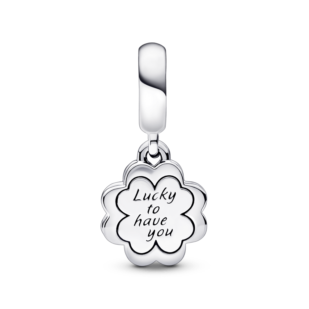 Four-leaf Clover Friendship Double Dangle Charm pakabukas - Pandora LT