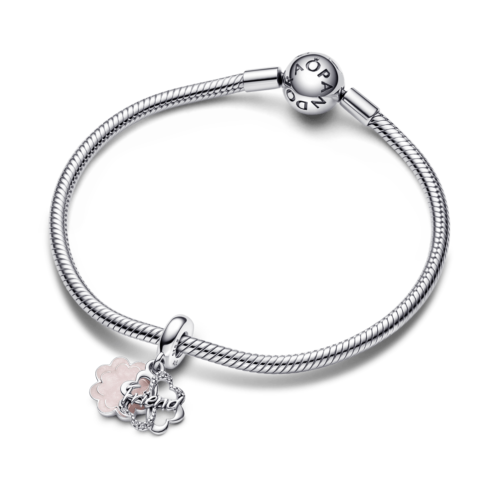 Four-leaf Clover Friendship Double Dangle Charm pakabukas - Pandora LT