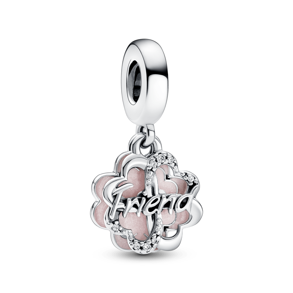 Four-leaf Clover Friendship Double Dangle Charm pakabukas - Pandora LT