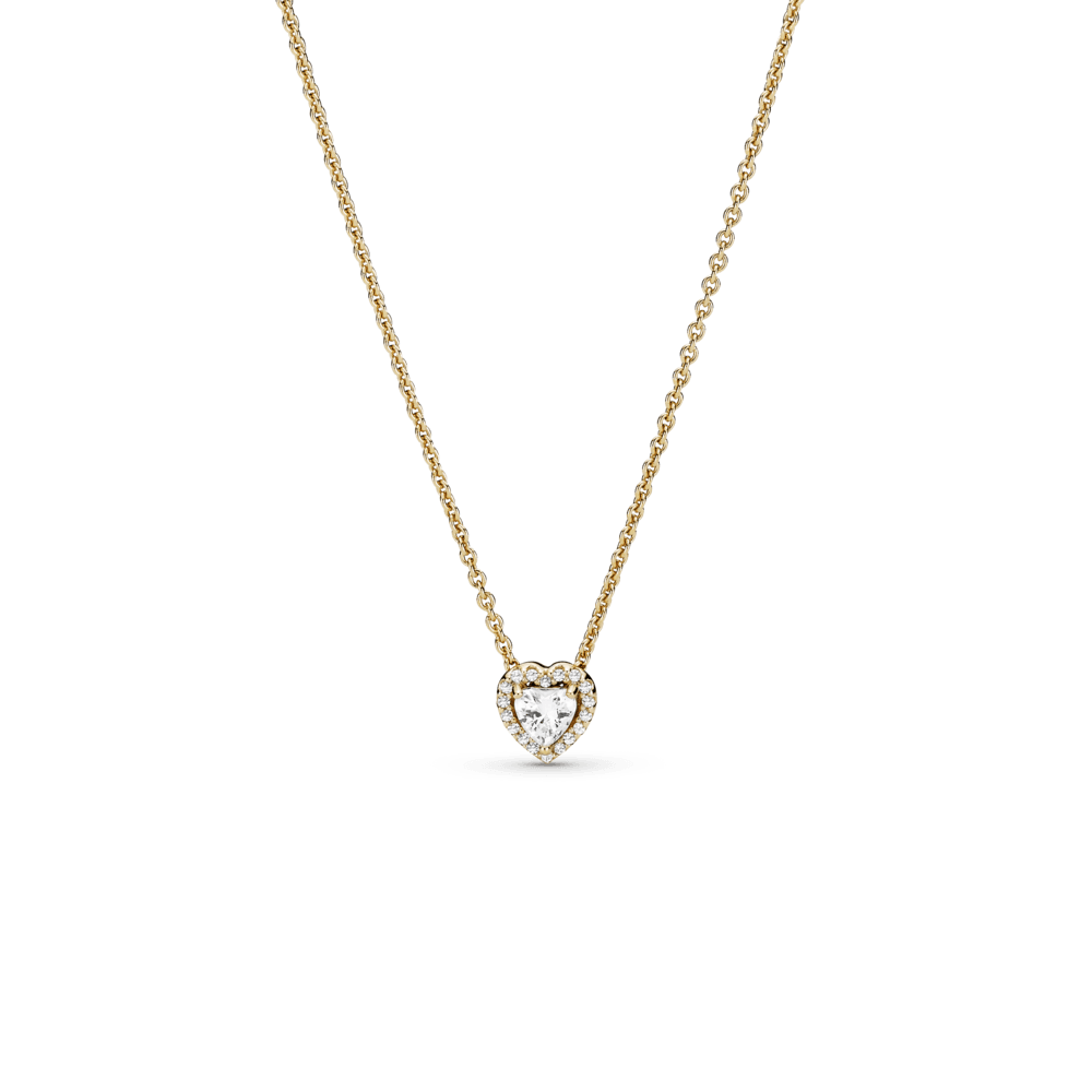 Grandinėlė su į širdelės formos pakabuką įsodintu akmeniu - Pandora LT