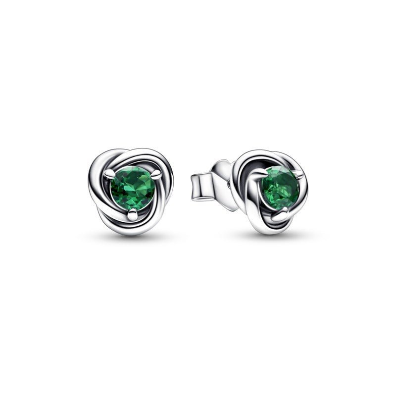 Green Eternity Circle Stud auskarai - Pandora Lietuva
