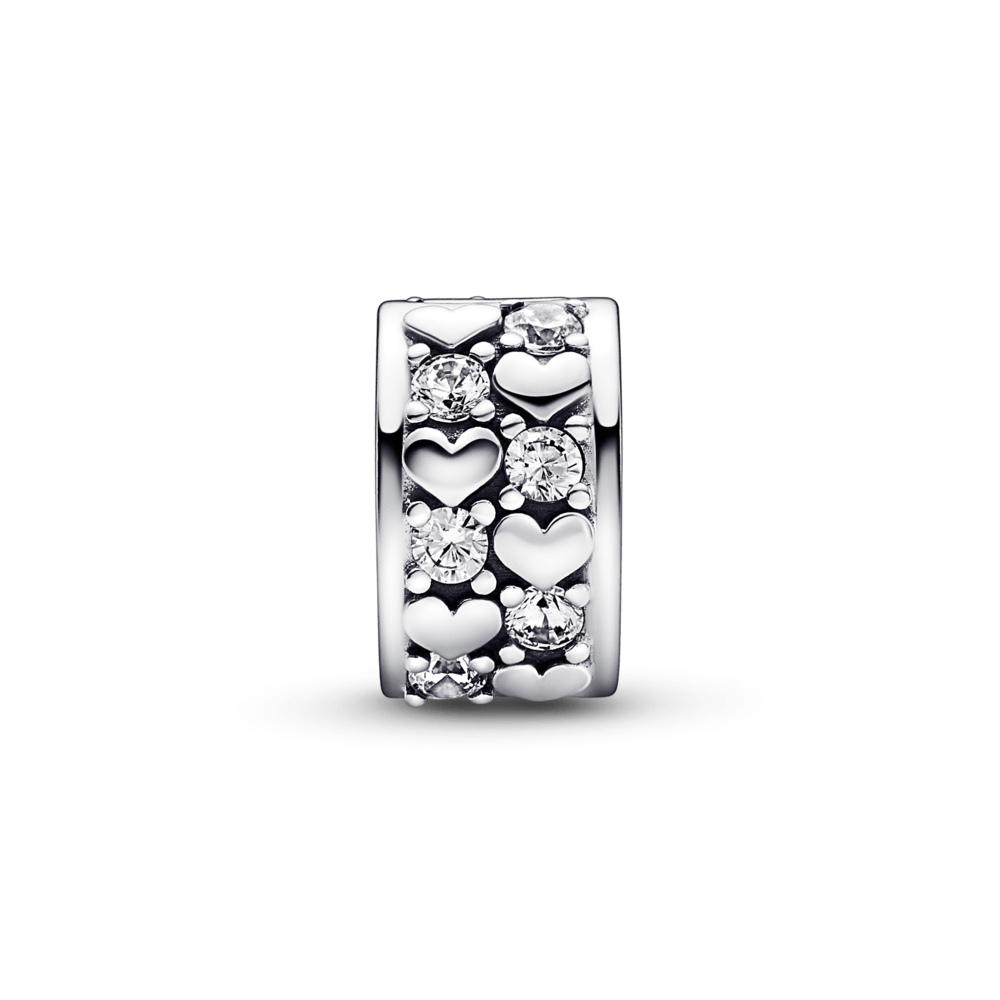 Infinite Hearts Sparkling Clip Charm pakabukas - Pandora Lietuva
