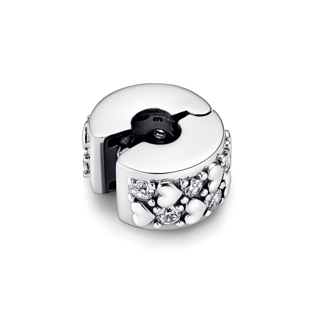 Infinite Hearts Sparkling Clip Charm pakabukas - Pandora Lietuva