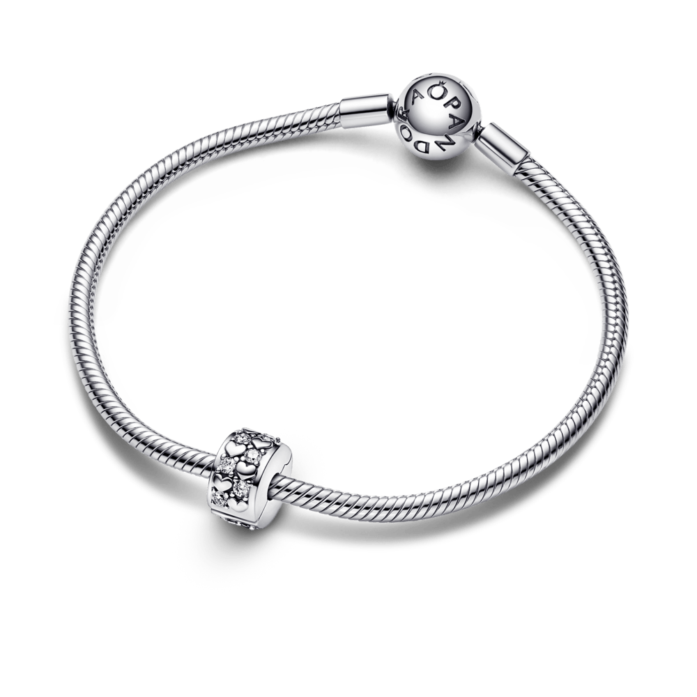 Infinite Hearts Sparkling Clip Charm pakabukas - Pandora Lietuva