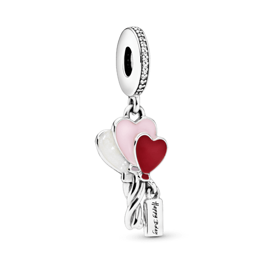 Kabantis karoliukas Širdies formos balionai - Pandora LT