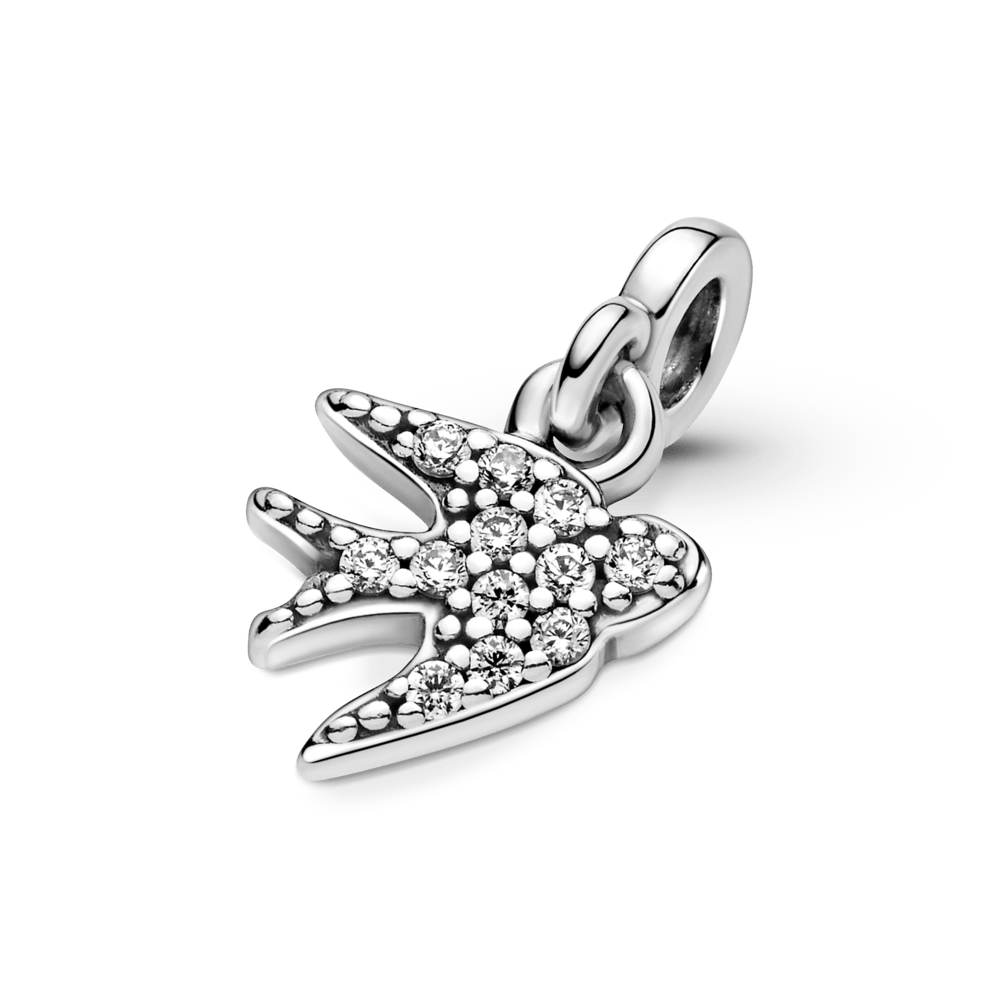 Kabantis karoliukas su kregždute - Pandora LT