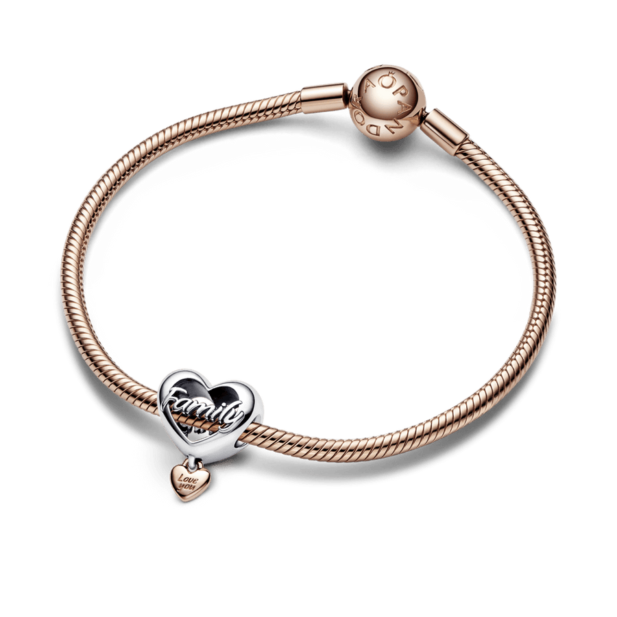 Love You Family Heart Charm - Pandora Lietuva