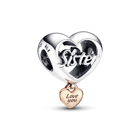 Love You Sister Heart Charm pakabukas - Pandora LT