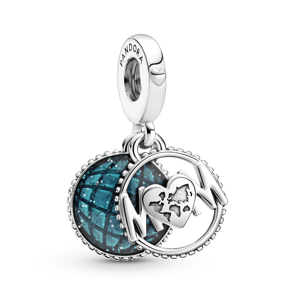 Mamai skirtas karoliukas su žėrinčiu rutuliu - Pandora Lietuva