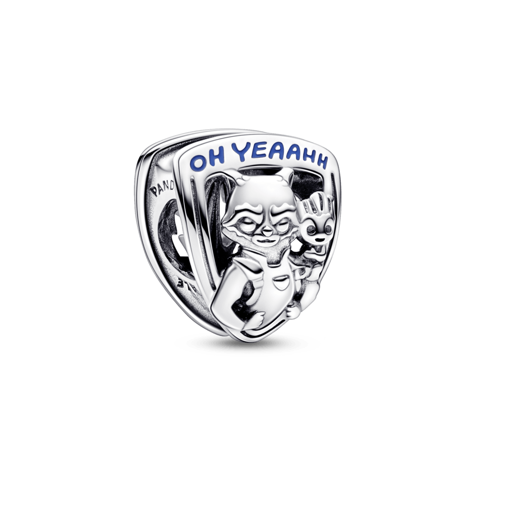 Marvel Guardians of the Galaxy Rocket Raccoon & Groot Emblem Charm - Pandora Lietuva