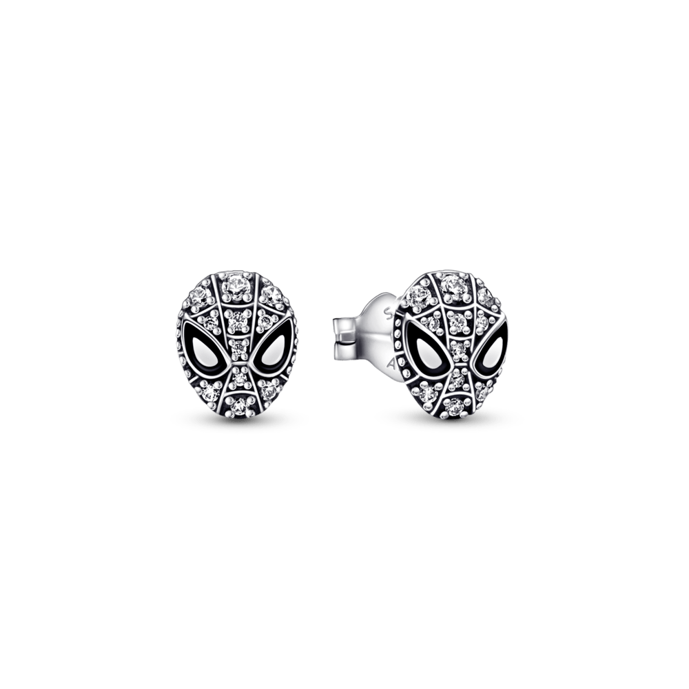 Marvel Spider-Man Mask Pavé Stud Earrings - Pandora LT