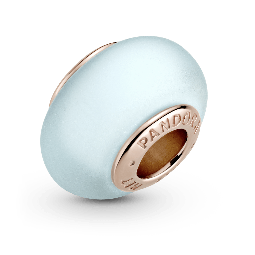 Matinis mėlynas Murano stiklo karoliukas - Pandora LT