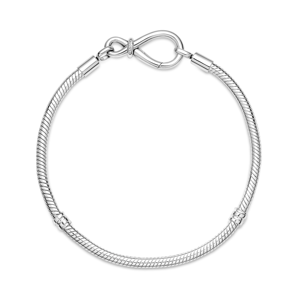 Pandora Moments gyvatės pynimo grandinėlės apyrankė su begalybės mazgu - Pandora LT