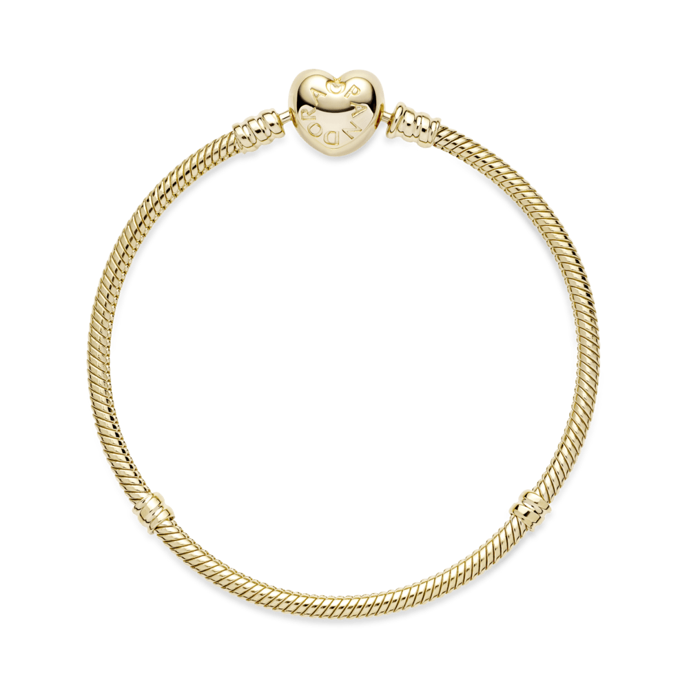 Pandora Moments širdelės formos suspaustukas gyvatėlės tipo apyrankei - Pandora Lietuva