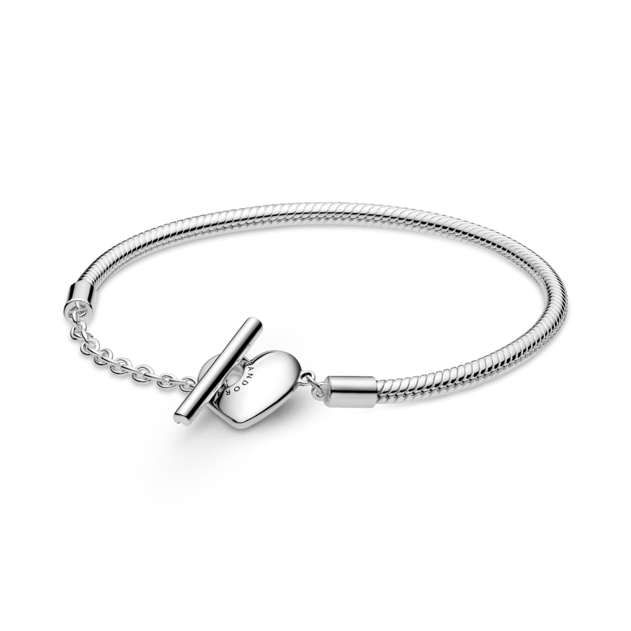 Pandora Moments T-juostos gyvatės pynimo grandinėlės apyrankė su širdele - Pandora LT
