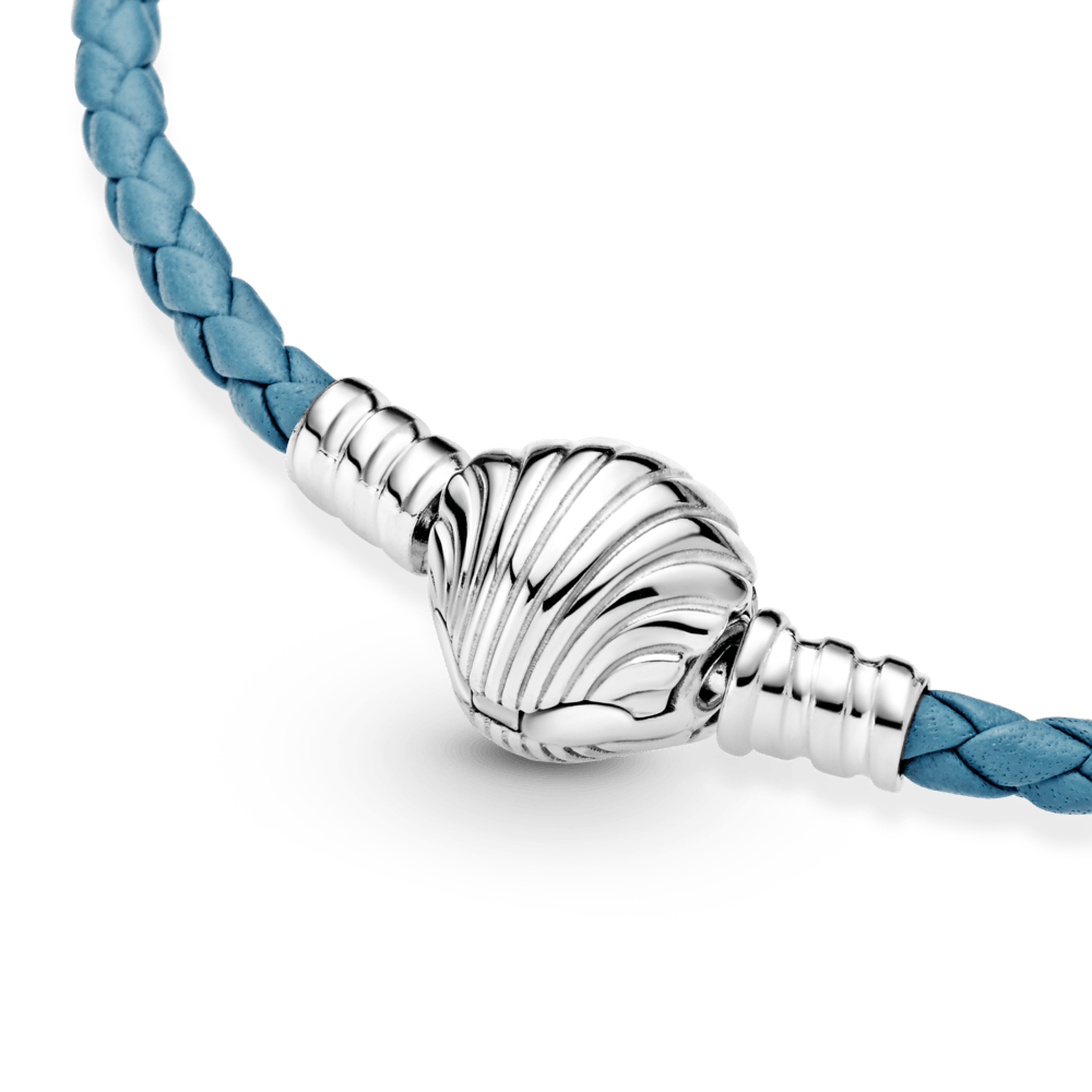 Pandora Moments turkio spalvos pintos odos apyrankė su jūrų kriauklės užsegimu - Pandora LT