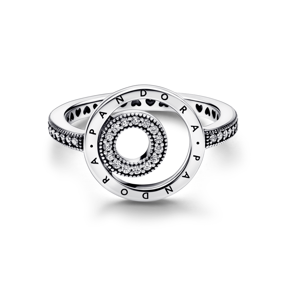 Pandora Signature Logo Circles Pavé Ring žiedas - Pandora LT