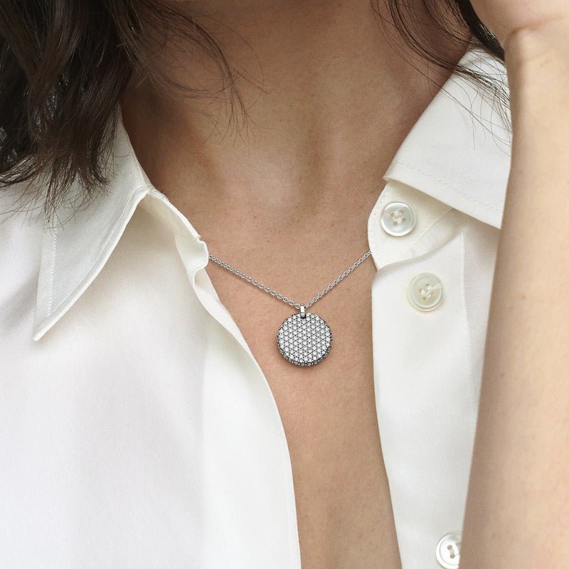 Pandora Timeless Pavé apvalus pakabukas – karoliai - Pandora Lietuva
