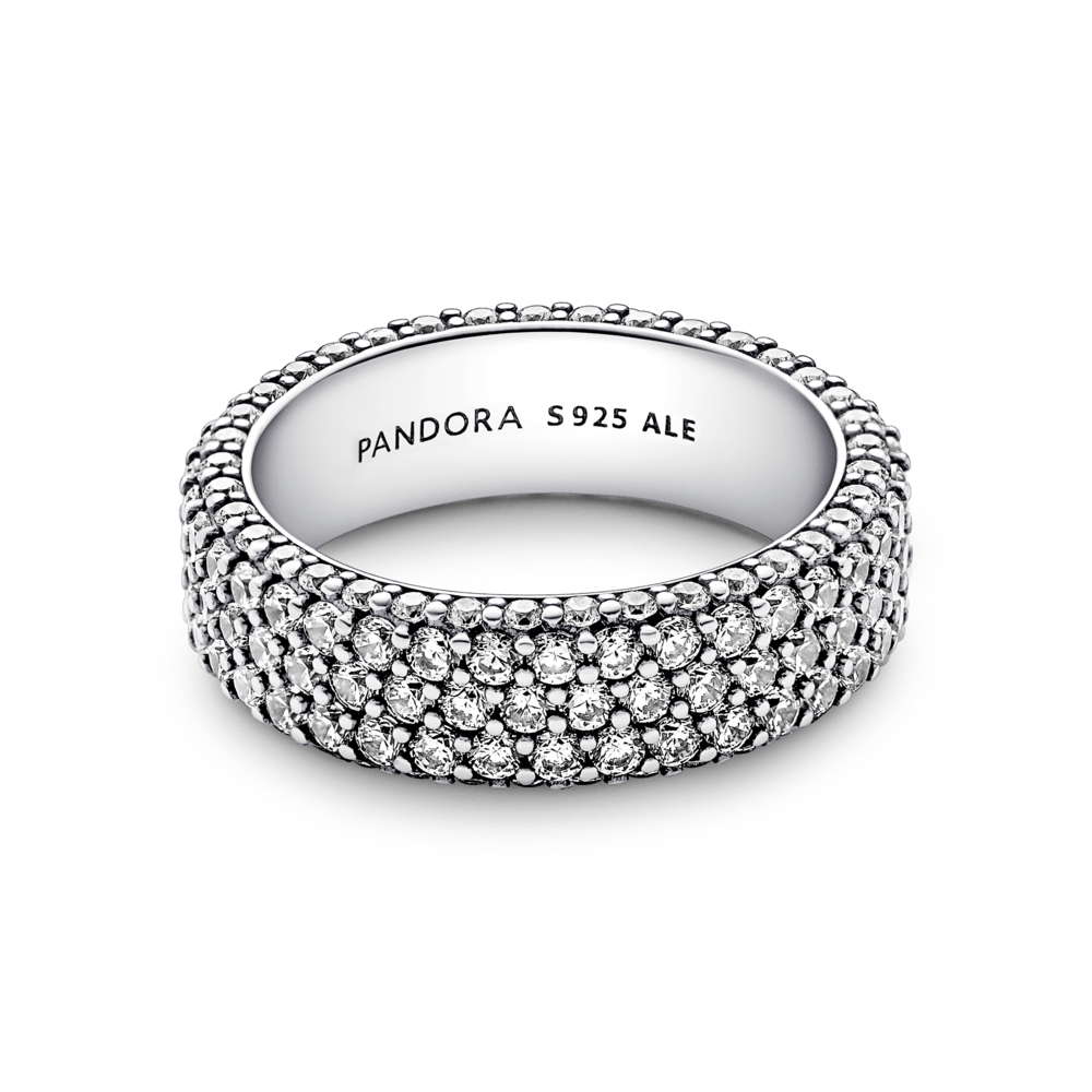 Pandora Timeless Pavé Triple-row žiedas su trimis eilutėmis - Pandora Lietuva