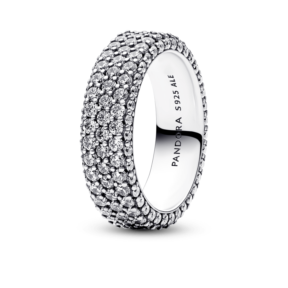 Pandora Timeless Pavé Triple-row žiedas su trimis eilutėmis - Pandora Lietuva