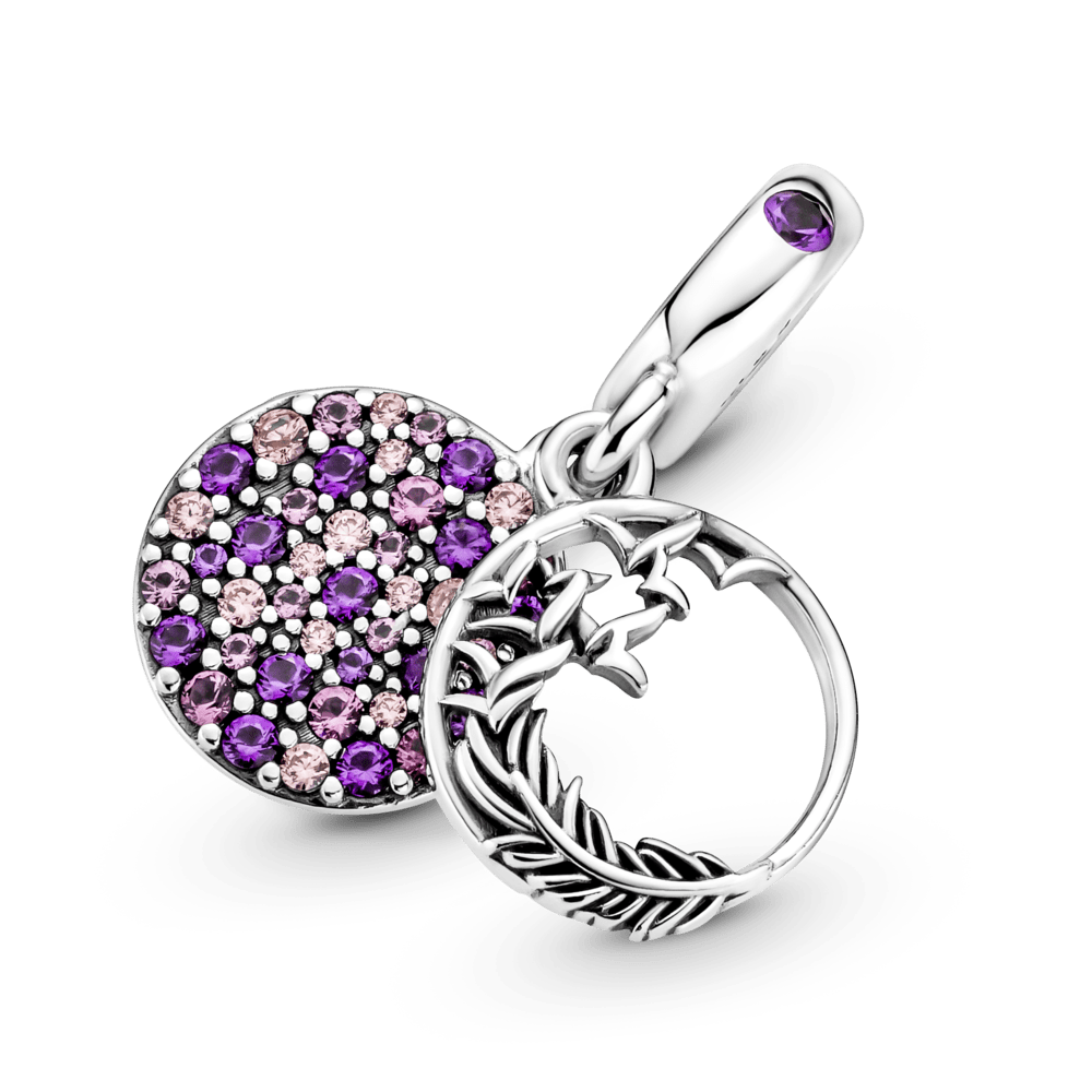 Pavé Plunksnos kabantis karoliukas - Pandora Lietuva