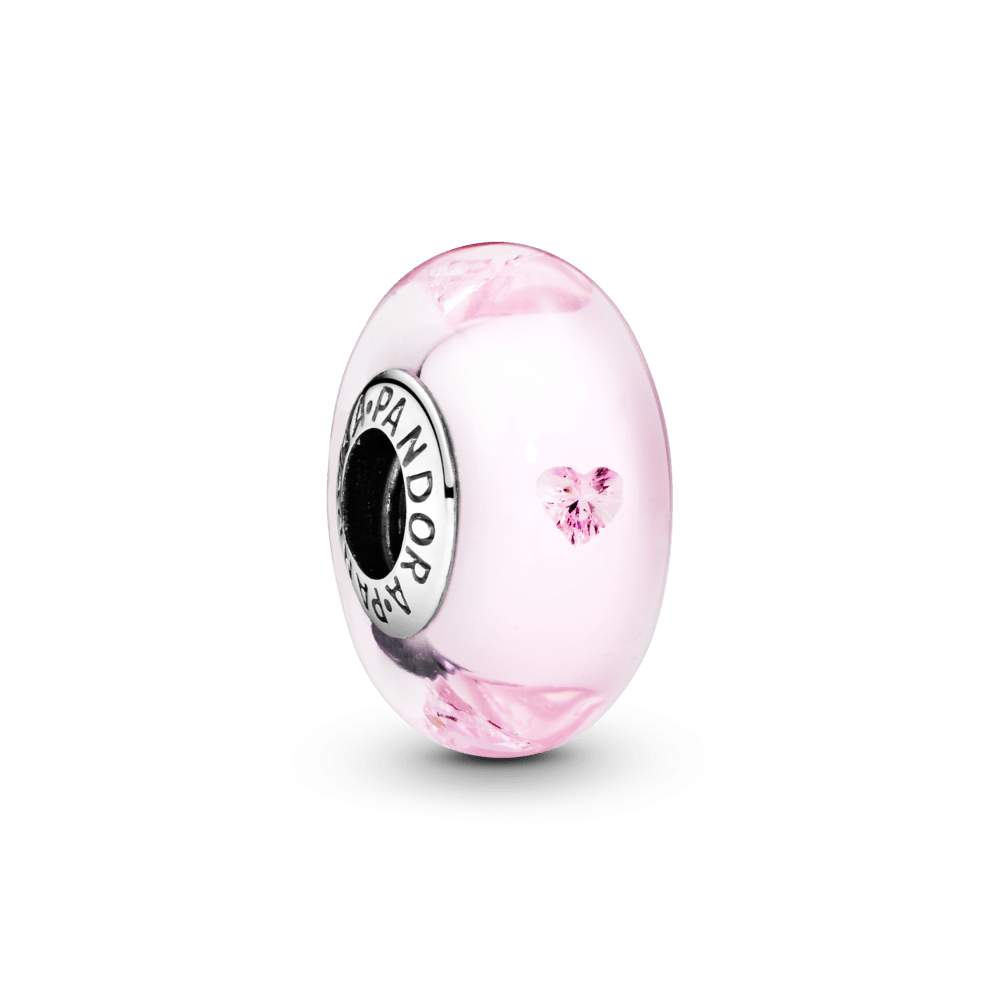 Rausvas Murano stikliukas - Pandora Lietuva