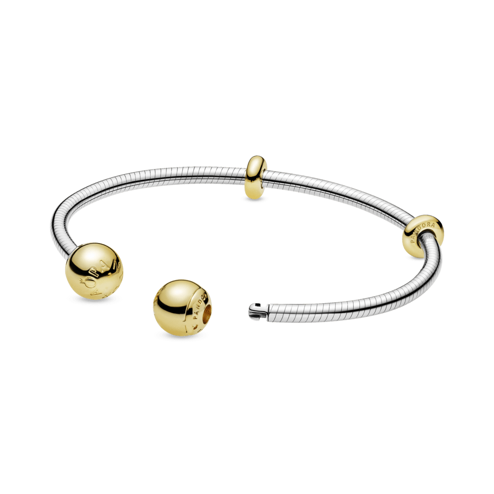 Sidabrinė apyrankė Pandora Moments su 14 karatų aukso padengto metalo užsegimu - Pandora Lietuva