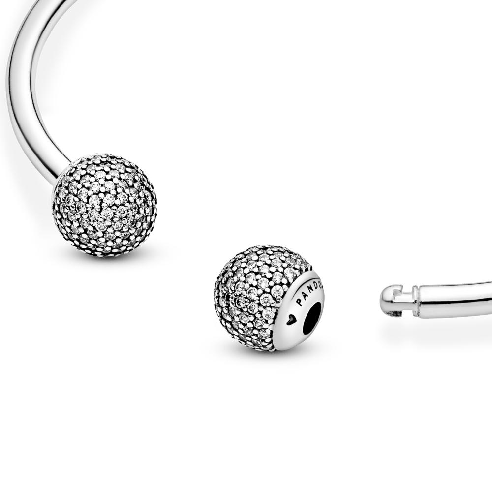 Sidabrinė standi apyrankė su silikoniniais stabdžiukais - Pandora Lietuva