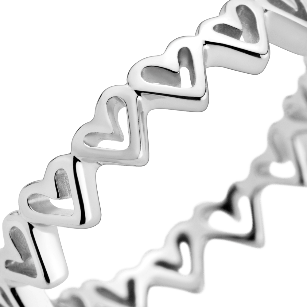 Sidabrinis širdies formos žiedas - Pandora LT