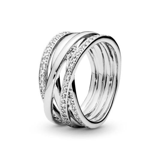 Sidabrinis žiedas su kubiniu cirkoniu - Pandora LT