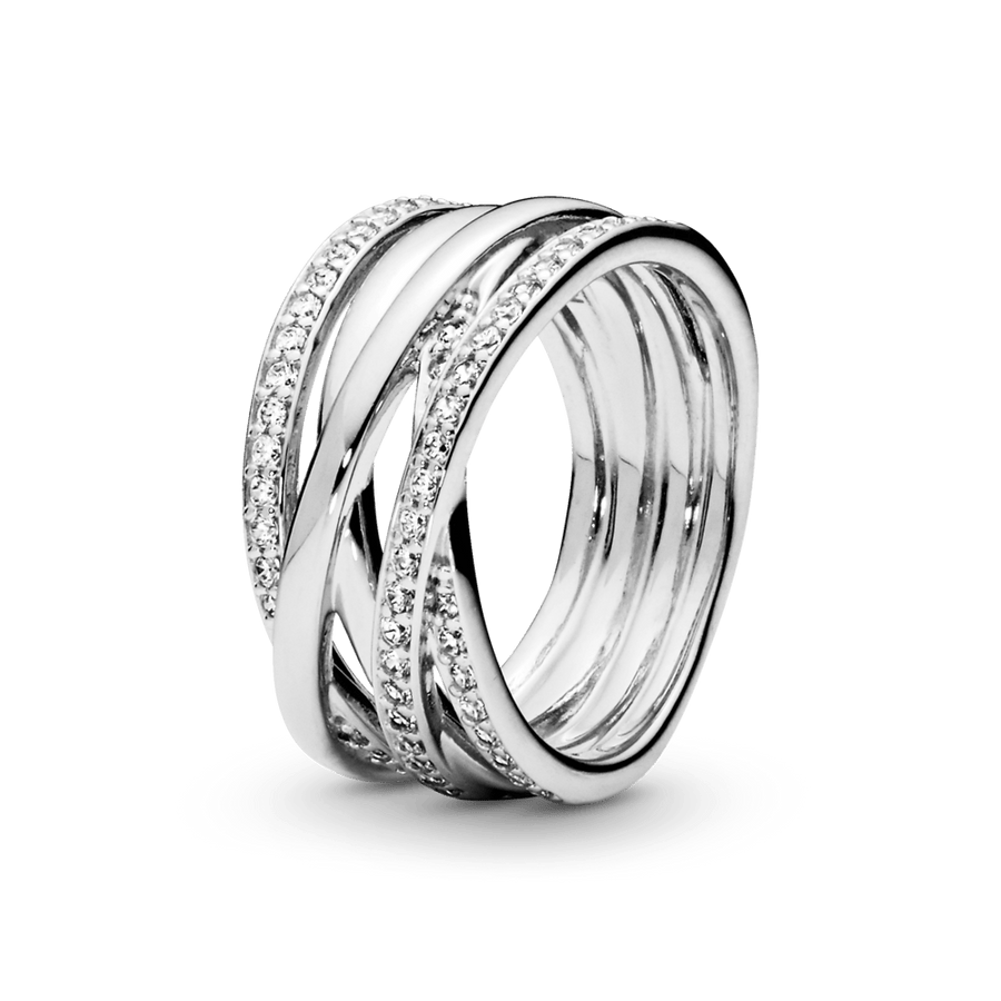 Sidabrinis žiedas su kubiniu cirkoniu - Pandora LT