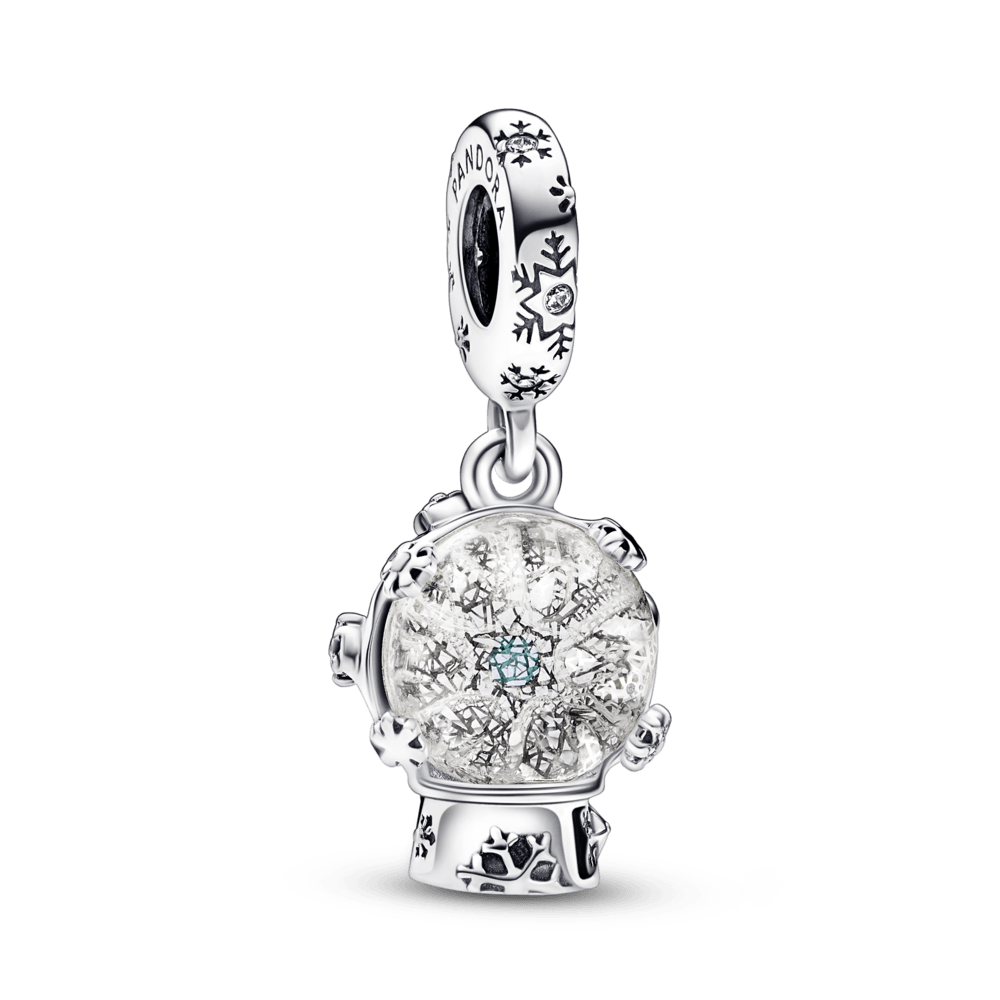 Snowflake Snowglobe Dangle Charm - Pandora LT