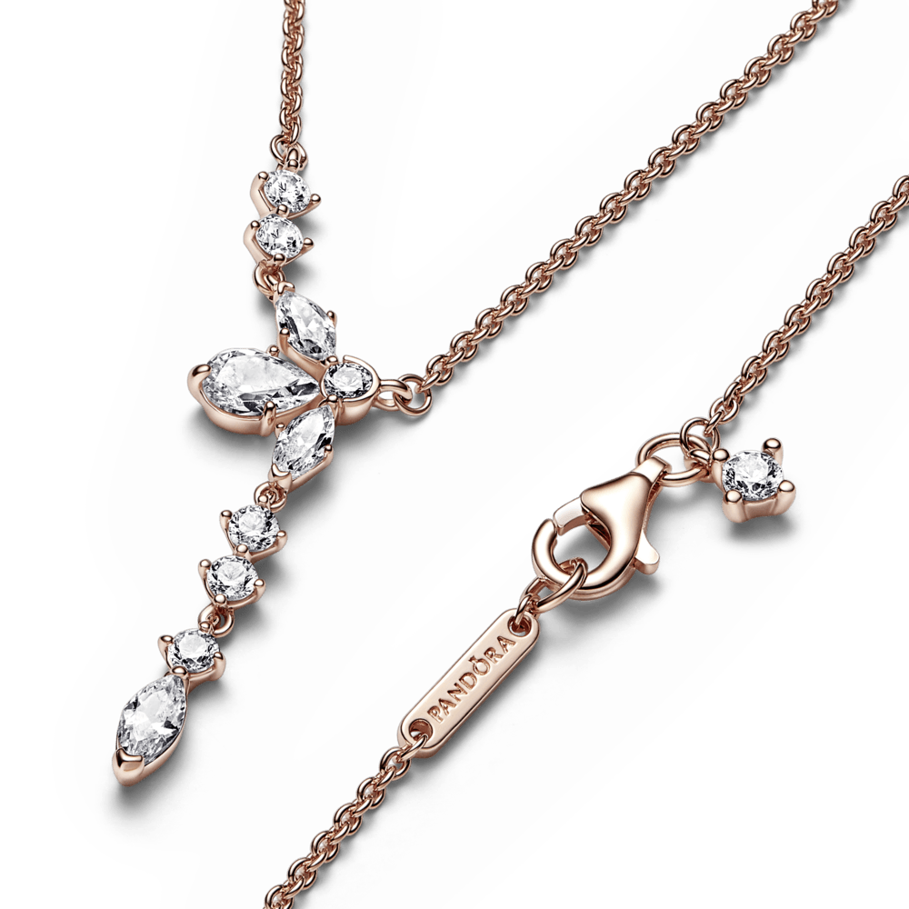Sparkling Herbarium Cluster Drop Collier Necklace vėrinys - Pandora LT