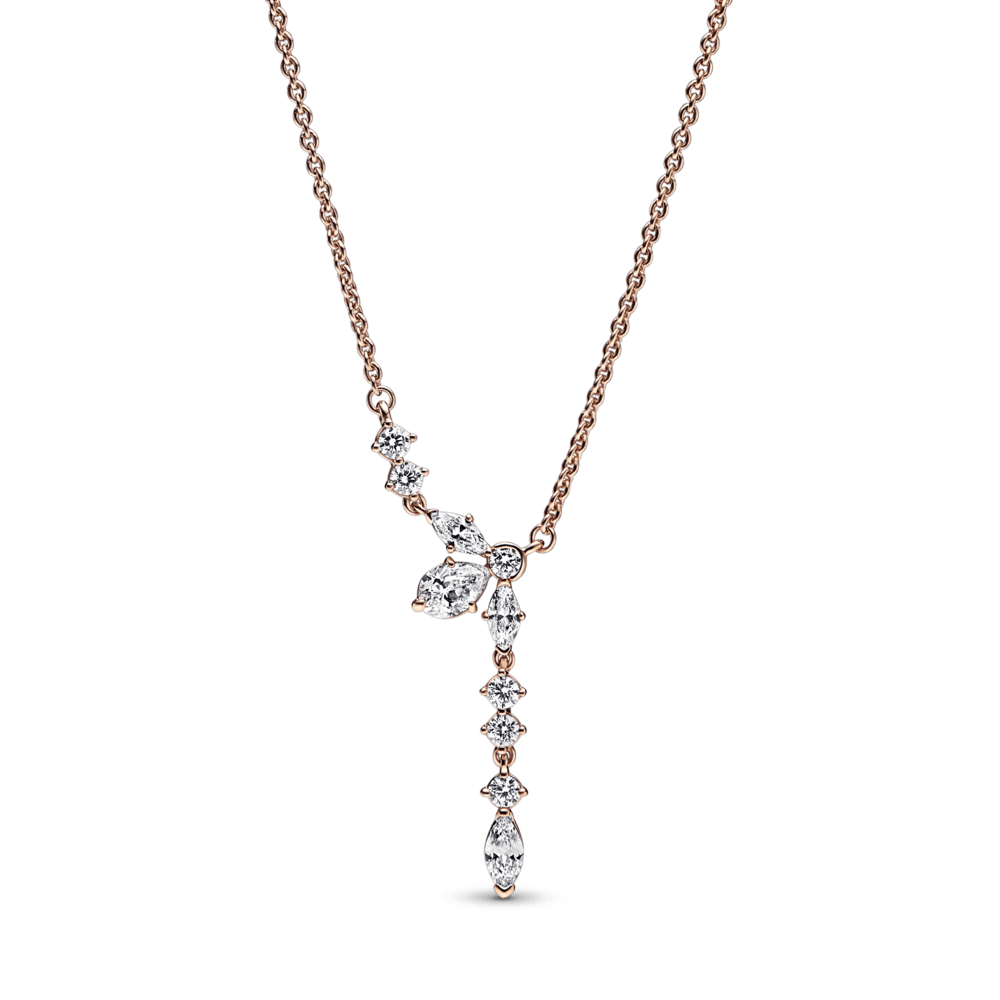 Sparkling Herbarium Cluster Drop Collier Necklace vėrinys - Pandora LT