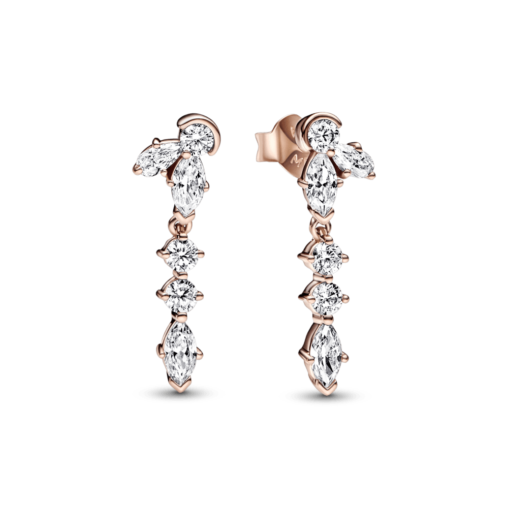 Sparkling Herbarium Cluster Drop Earrings auskarai - Pandora LT