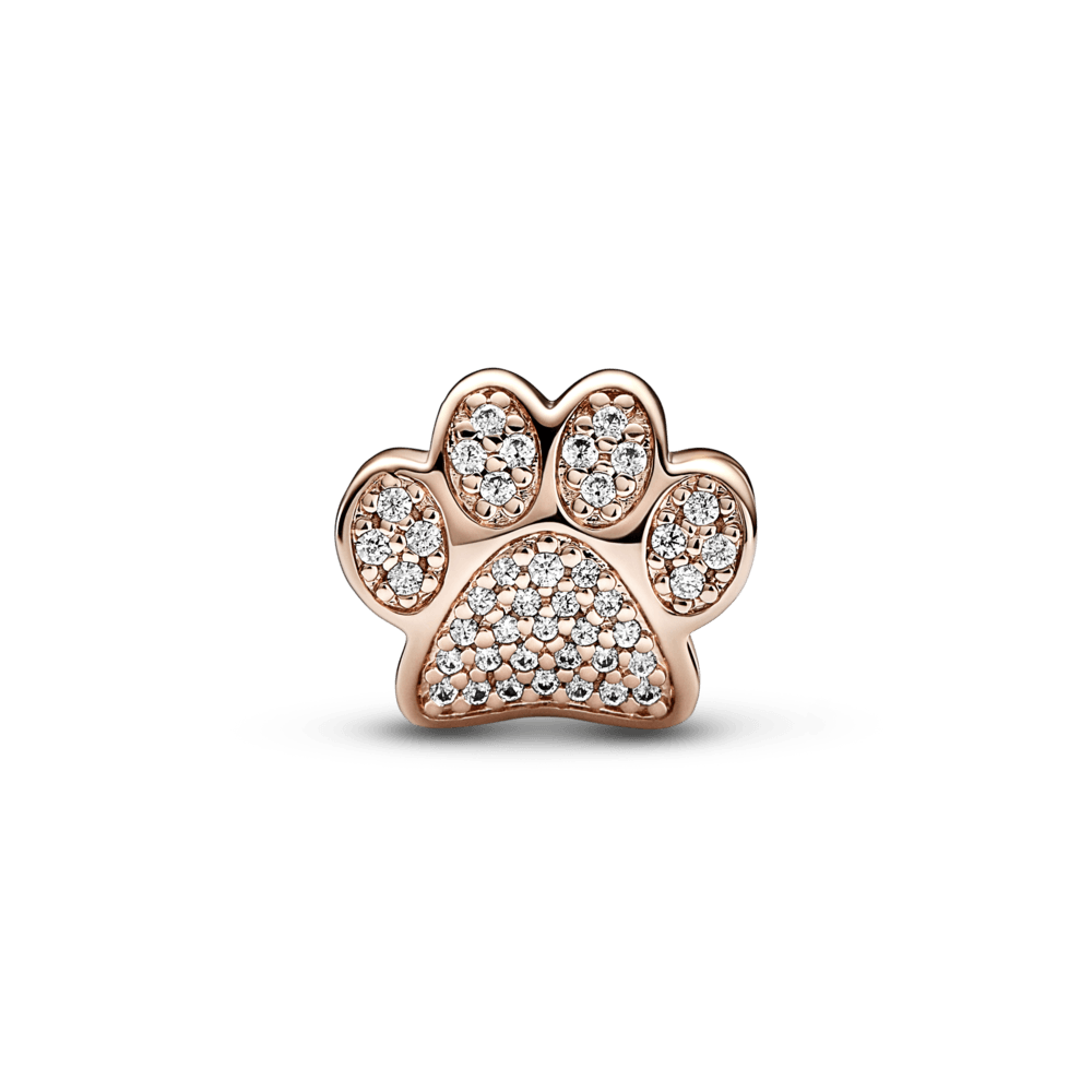 Sparkling Paw Print Charm pakabukas - Pandora LT