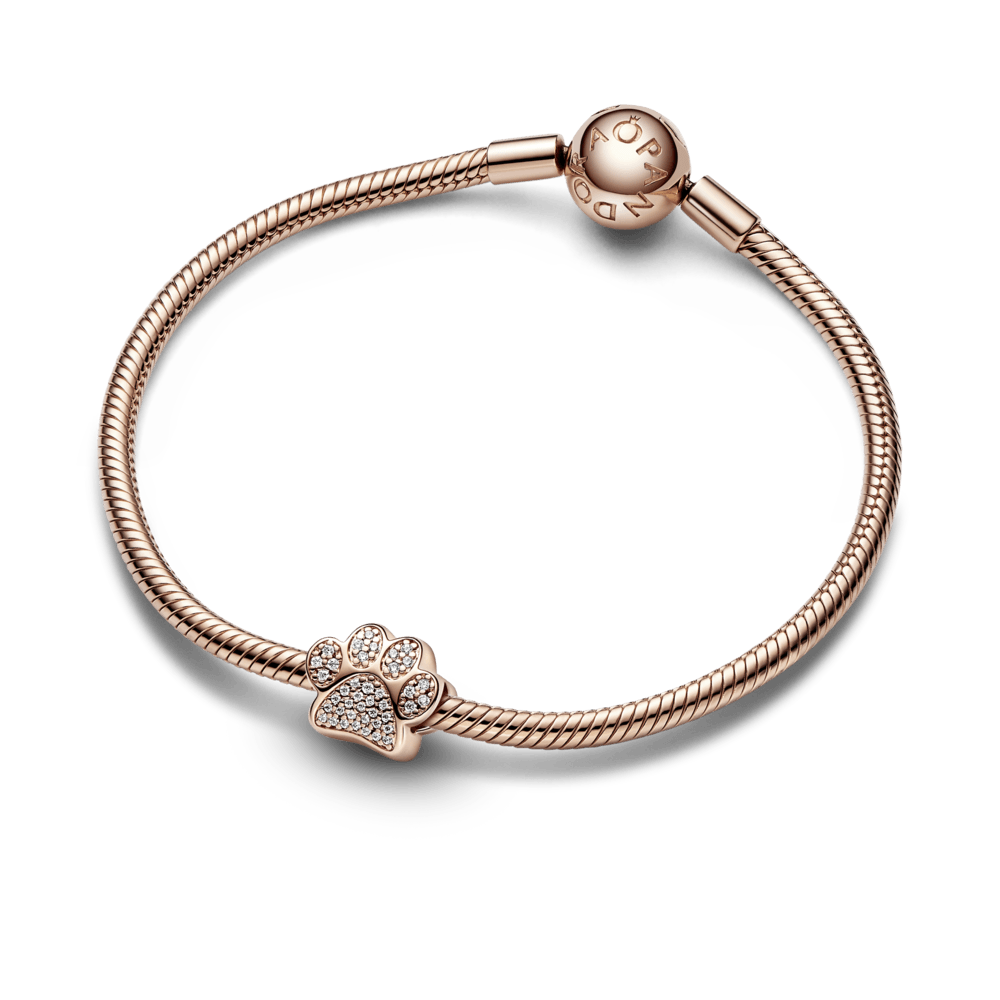 Sparkling Paw Print Charm pakabukas - Pandora LT