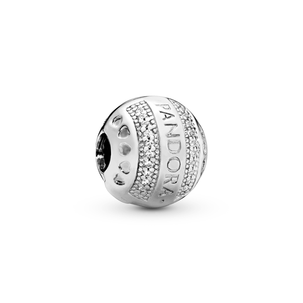 Spaustukas Širdelės su Pandora logotipu - Pandora Lietuva