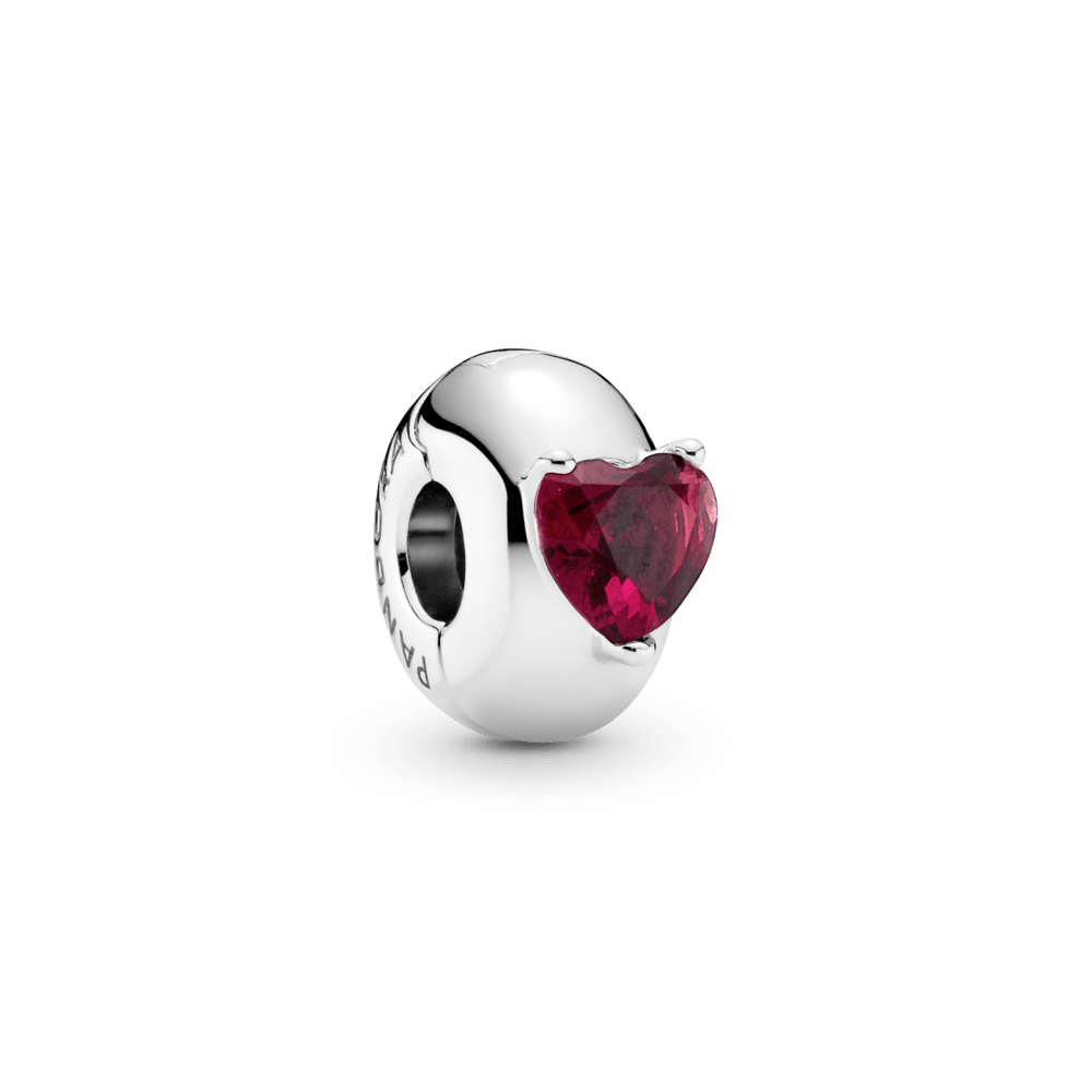 Spaustukas-stabdžiukas su raudona širdele - Pandora LT