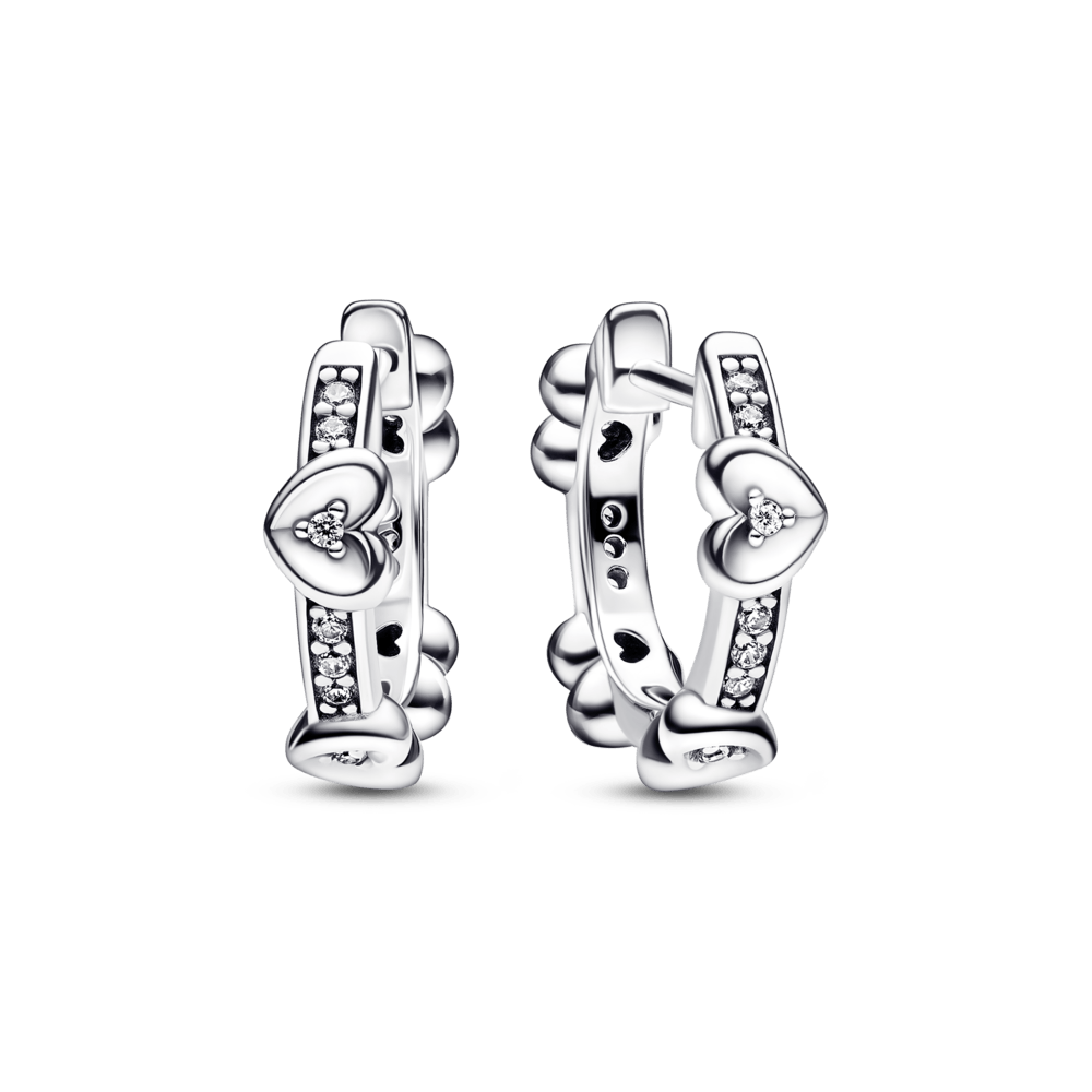 Spindintys spindintys širdžių auskarai - Pandora LT