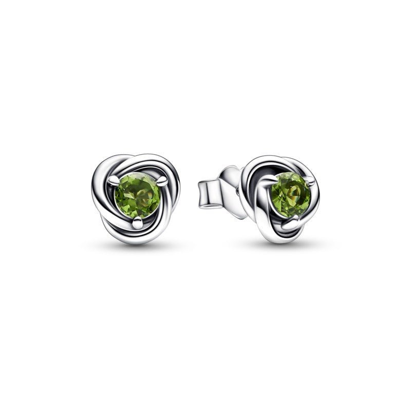 Spring Green Eternity Circle Stud auskarai - Pandora Lietuva