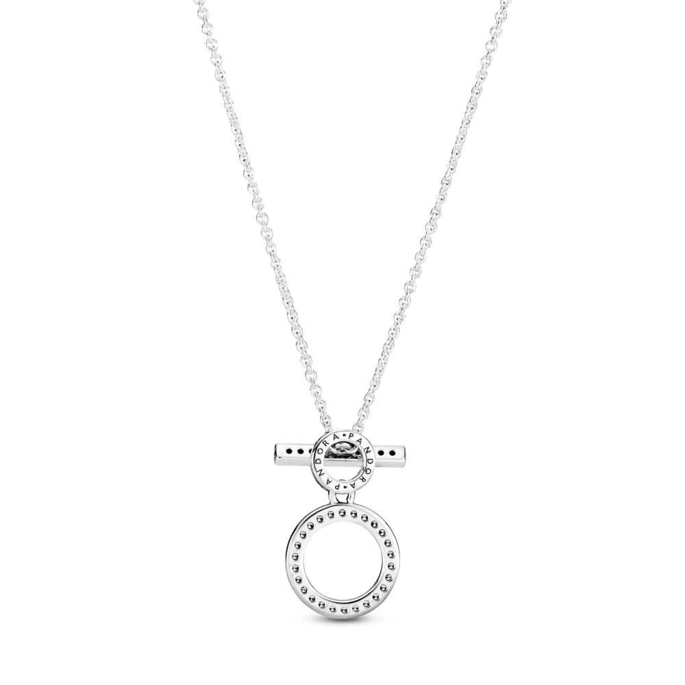 Vėrinys su dviem lankeliais ir „T“ formos užsegimu - Pandora Lietuva