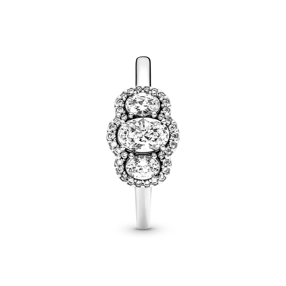 Vintažinis žiedas su trimis akmenimis - Pandora LT