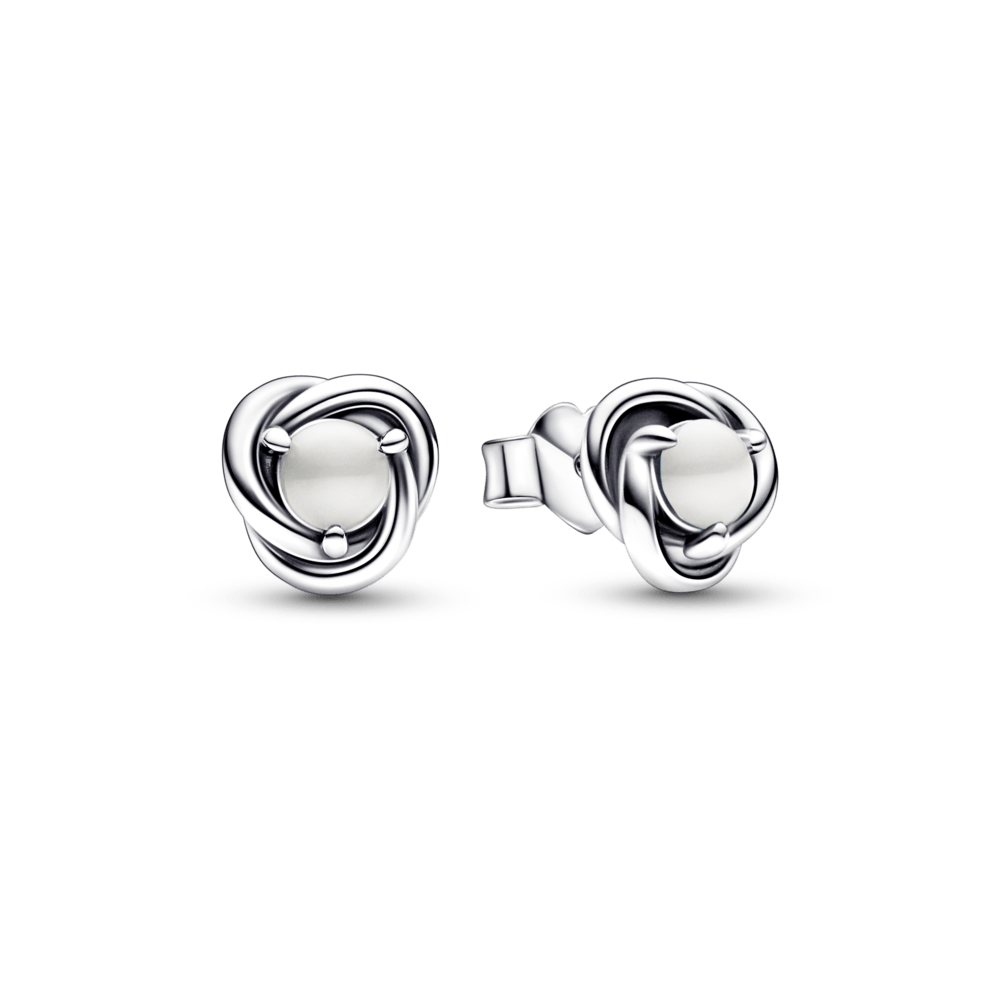 White Eternity Circle Stud auskarai - Pandora Lietuva