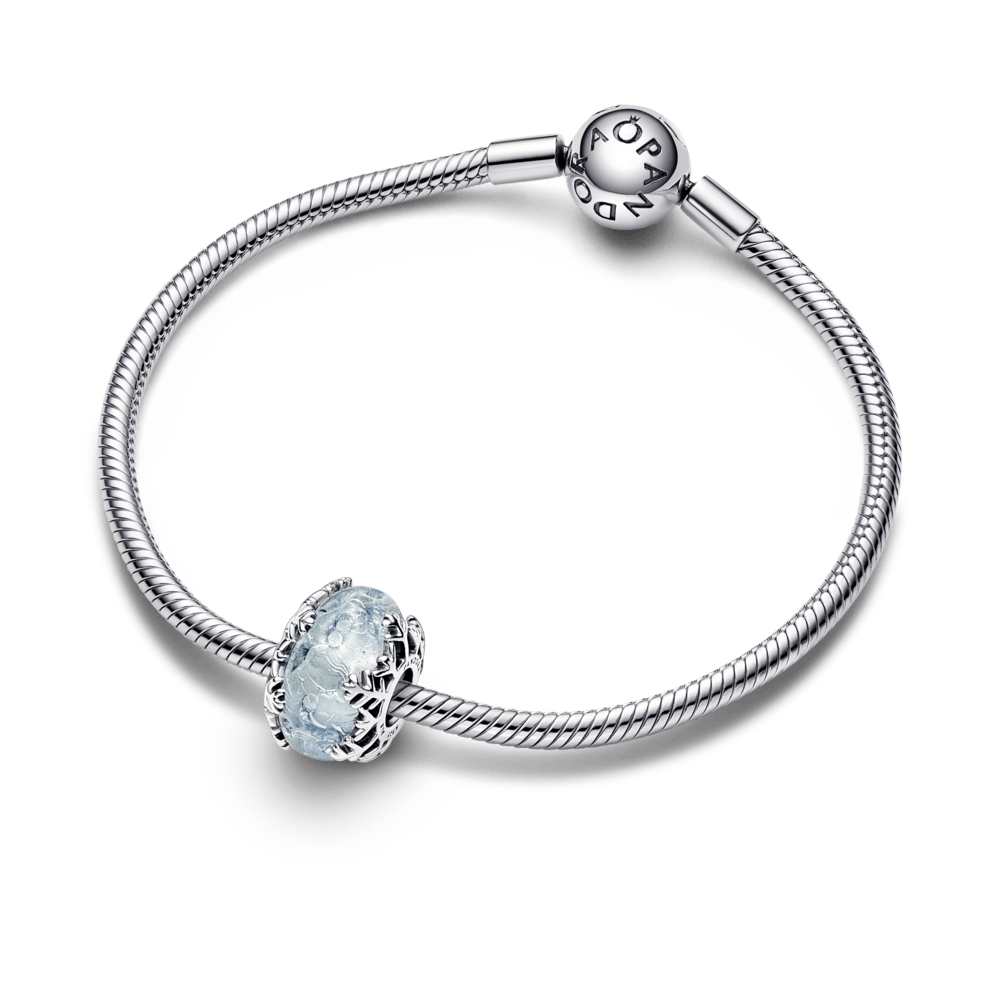 Winter Blue Snowflake Murano Charm - Pandora Lietuva