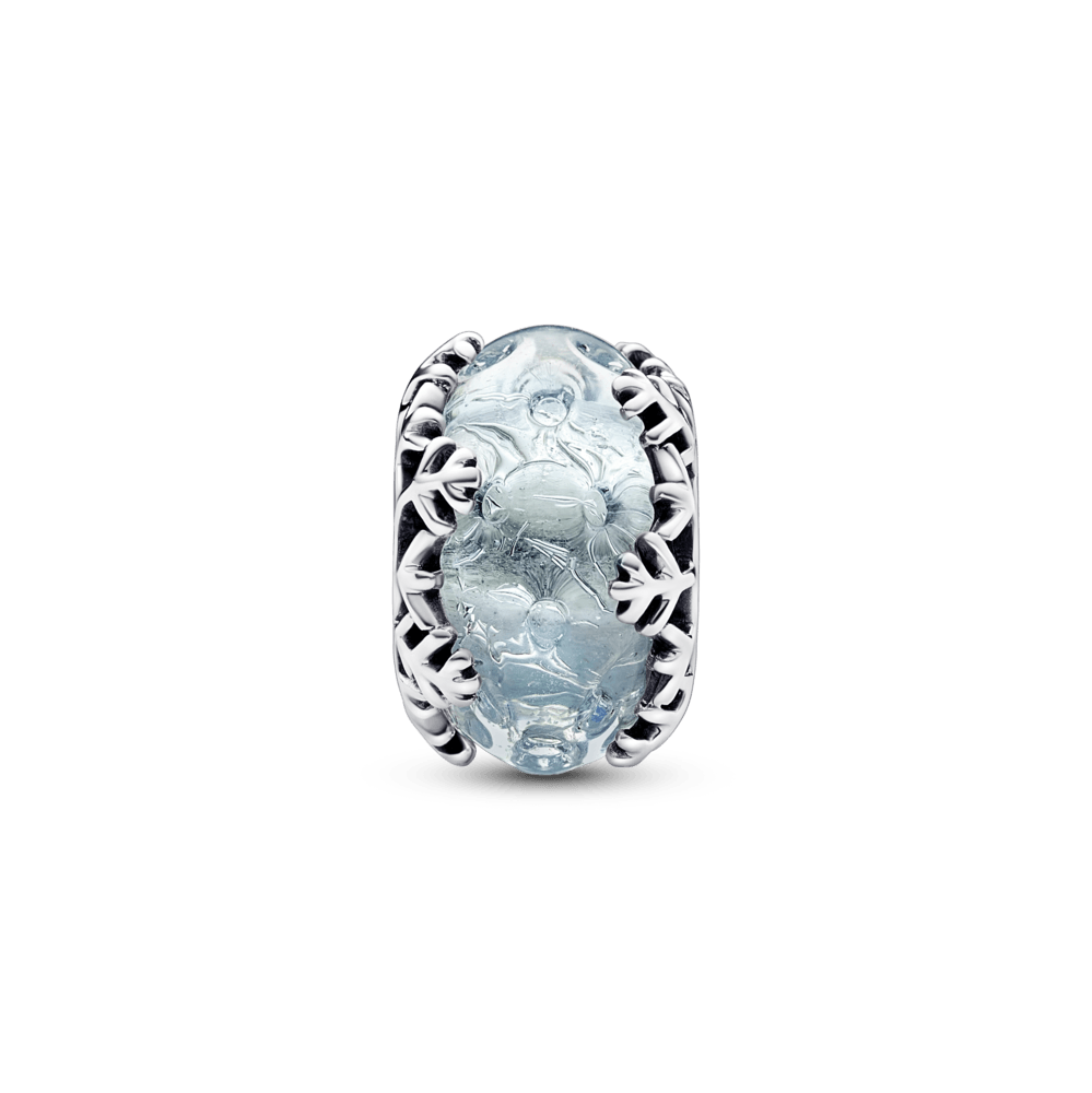 Winter Blue Snowflake Murano Charm - Pandora Lietuva
