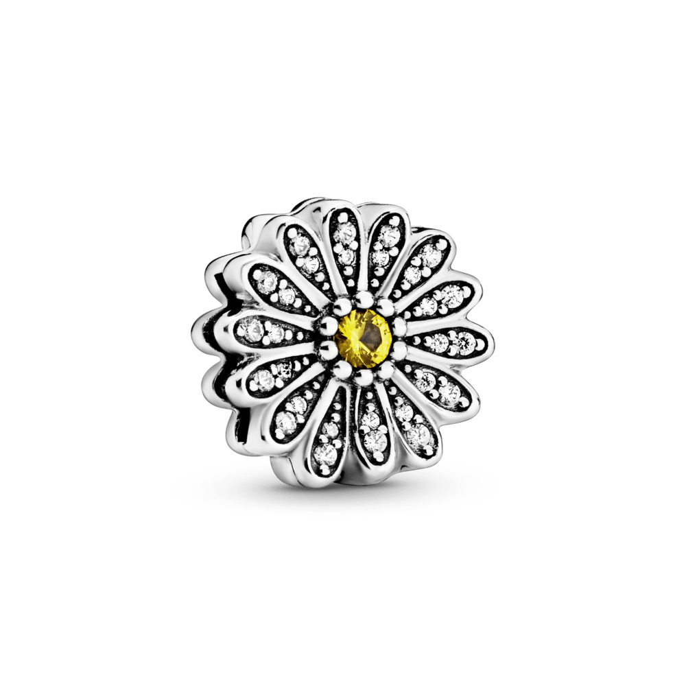 Žaižaruojantis gėlės ramunės pakabukas - Pandora Lietuva